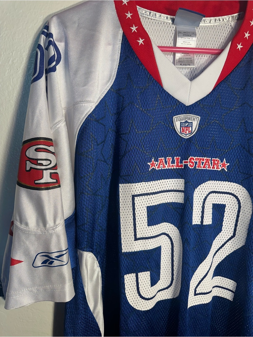 San Francisco 49ers  Pro-bowl 2010 Willis Reebok NFL Onfield Jersey Size XL - Picture 14 of 16